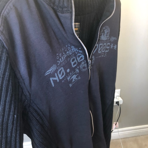 Used Fair condition Urban Behaviour men’s zip up cotton sweater in size Large!! - Picture 6 of 9